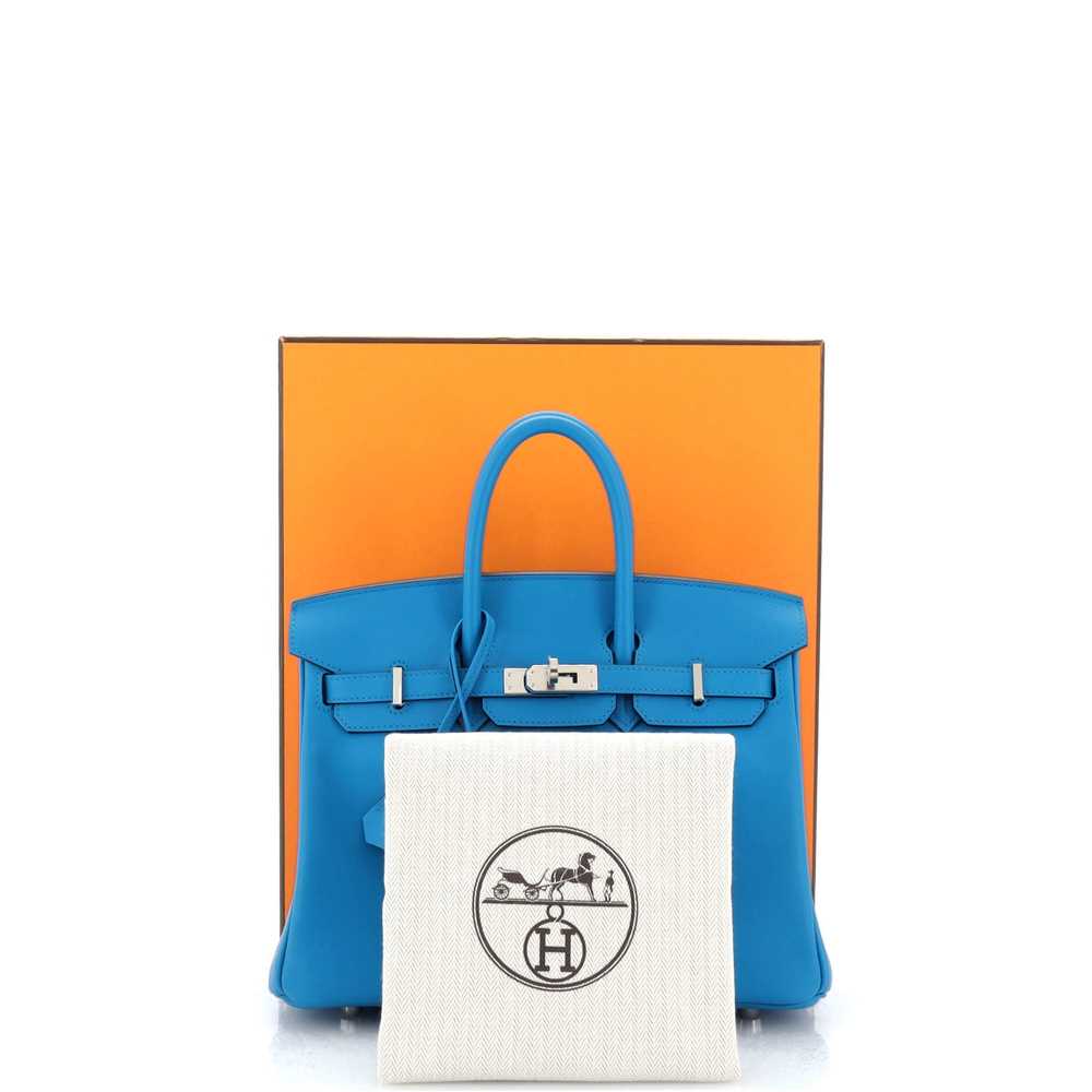 Hermes Birkin Handbag Bleu Frida Swift with Palla… - image 2
