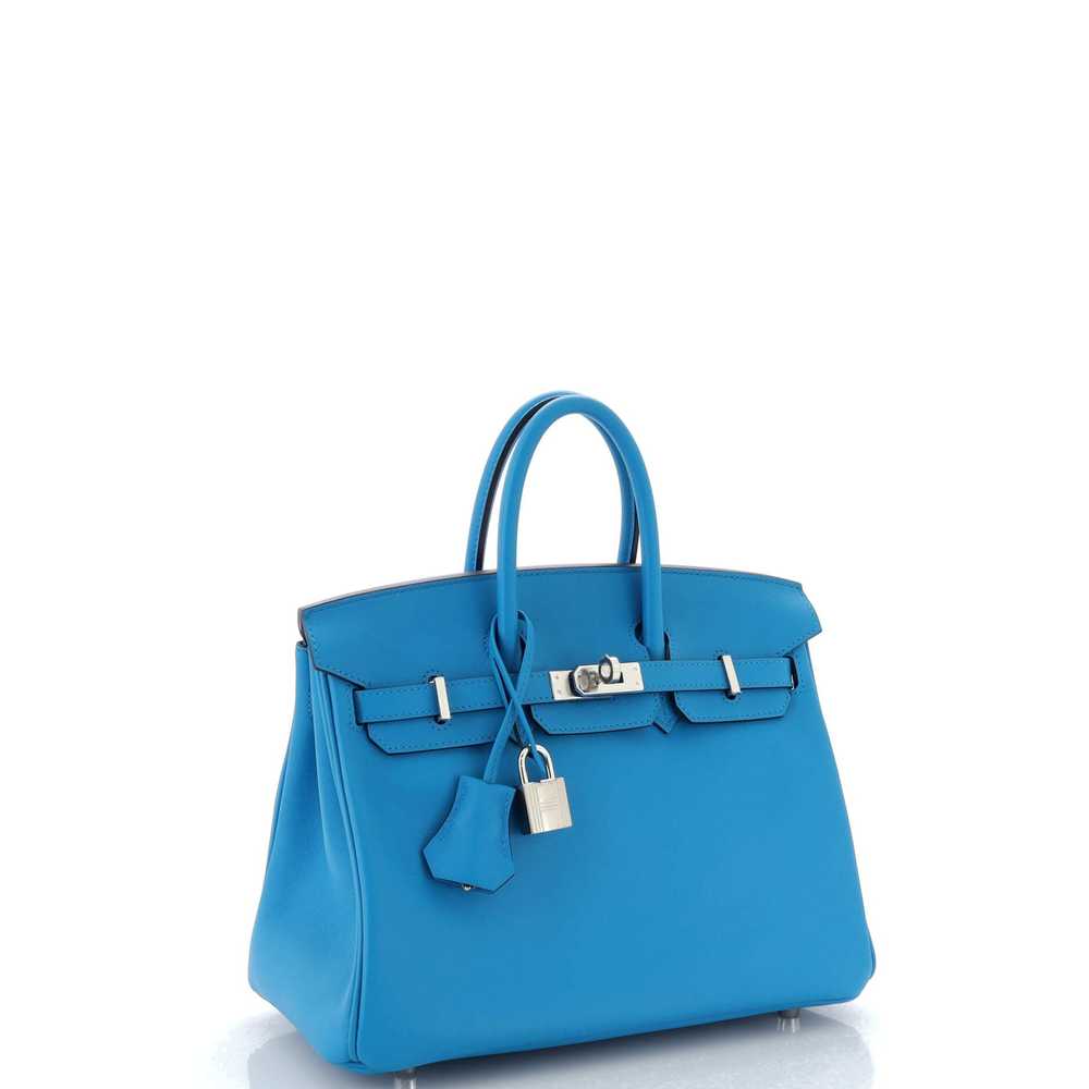Hermes Birkin Handbag Bleu Frida Swift with Palla… - image 3