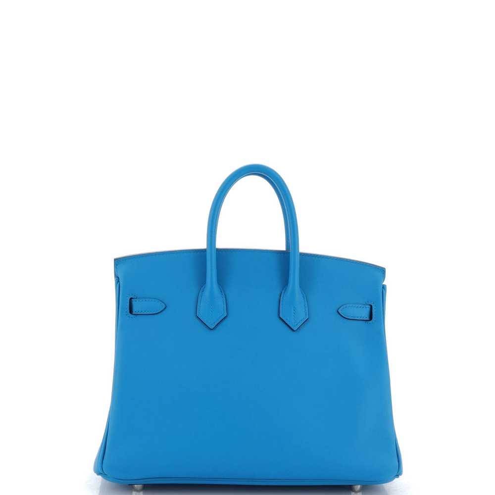 Hermes Birkin Handbag Bleu Frida Swift with Palla… - image 4