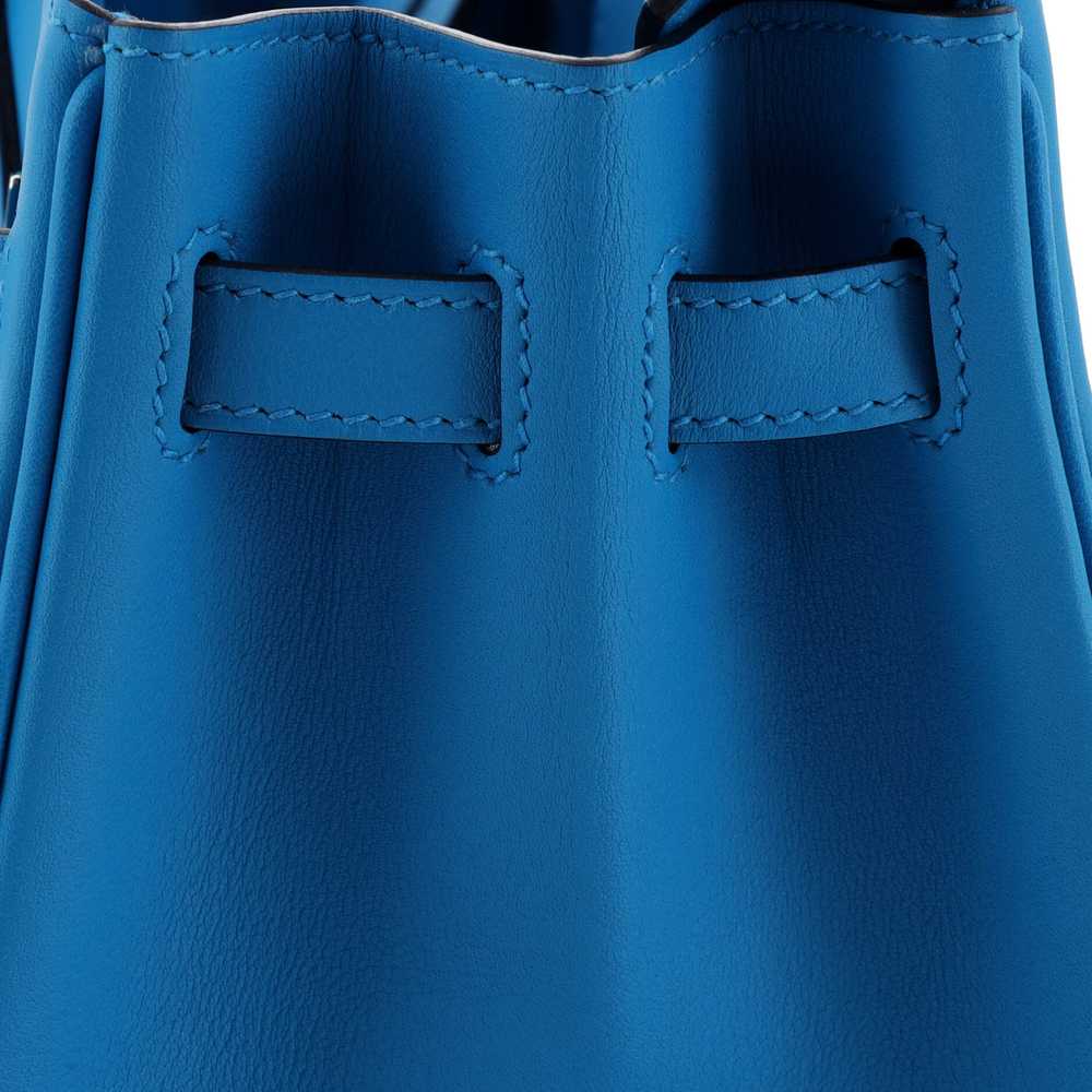 Hermes Birkin Handbag Bleu Frida Swift with Palla… - image 8