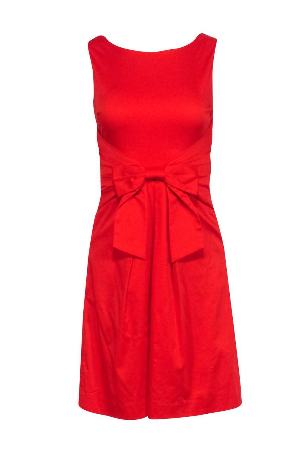 Kate Spade - Red Sleeveles Bow Front Cocktail Dre… - image 1