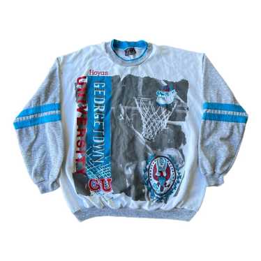 Vintage 1980-90s Georgetown Hoyas graphic sweatshirt - Depop