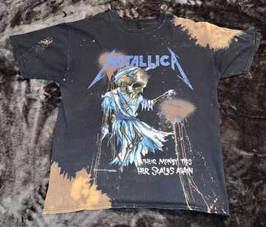 Vintage Metallica Merch T-shirt Rare 1988 Their Money Tips Her
