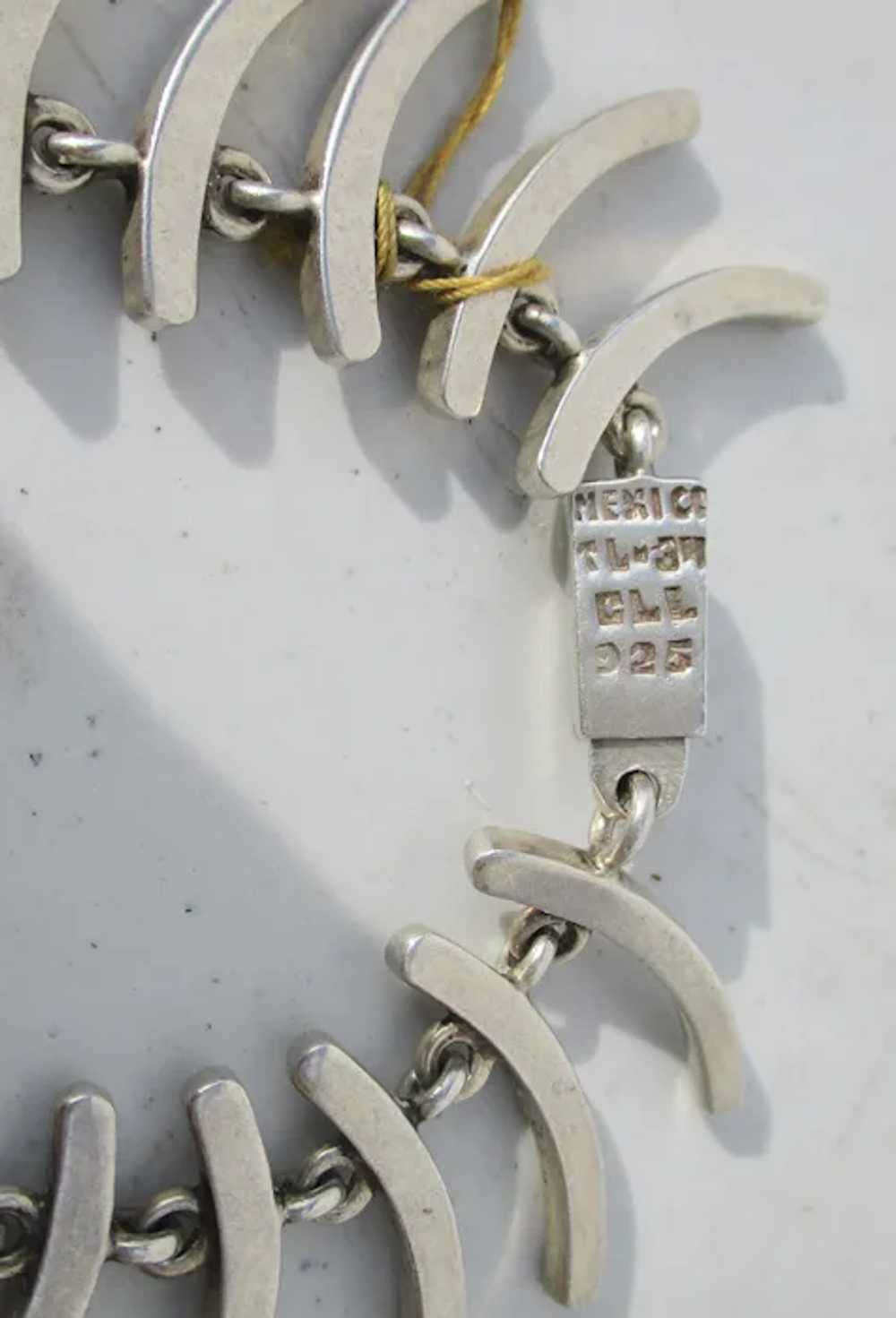 Skeletal Motif Sterling Silver Mexican Necklace  … - image 3