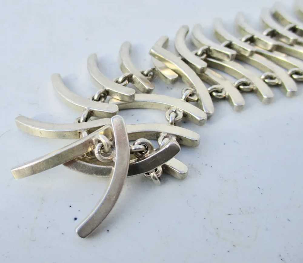 Skeletal Motif Sterling Silver Mexican Necklace  … - image 5