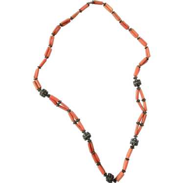 Chinese Antique Coral Necklace - image 1