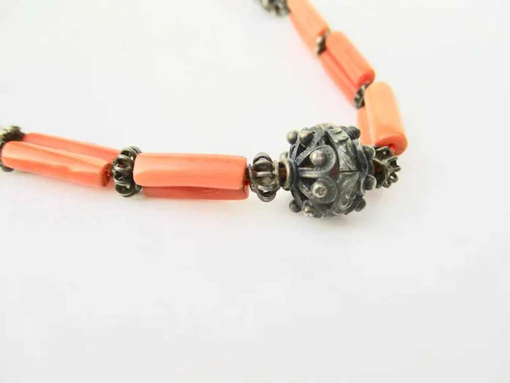 Chinese Antique Coral Necklace - image 2