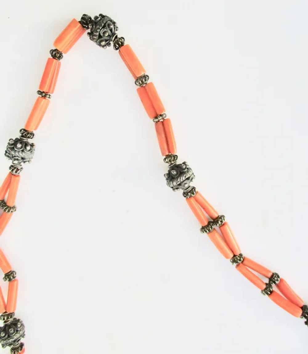 Chinese Antique Coral Necklace - image 4
