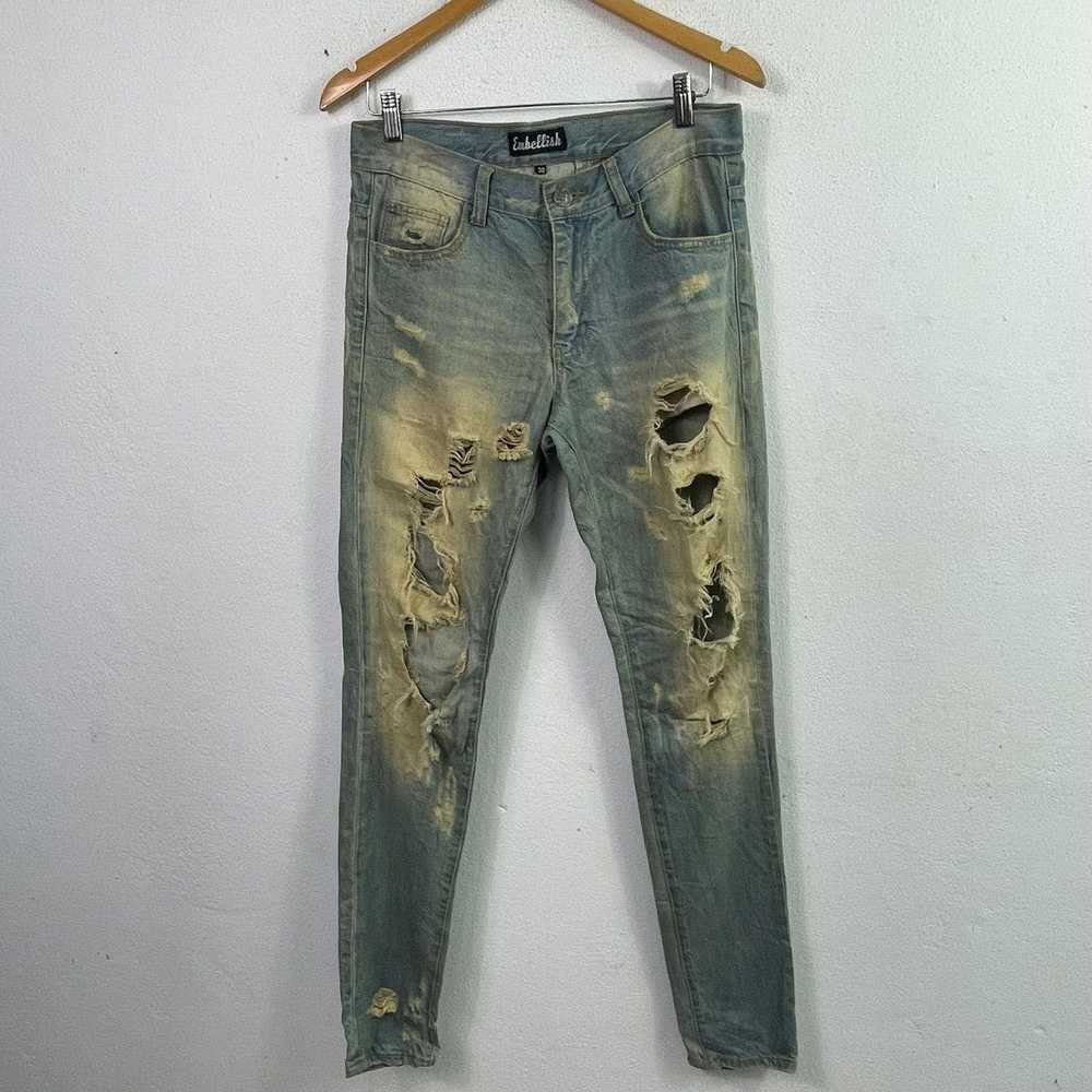 Archival Clothing × Distressed Denim × Embellish … - image 1