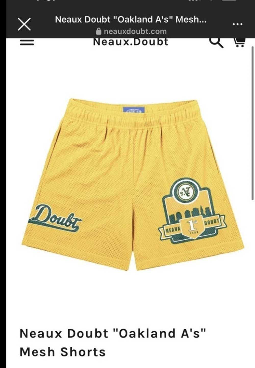 Streetwear Neaux Doubt Mesh Shorts Oakland Medium - image 4