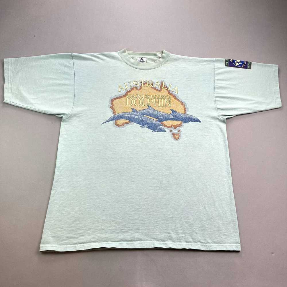 Vintage Vintage Dolphins T-Shirt XXL Green Austra… - image 1