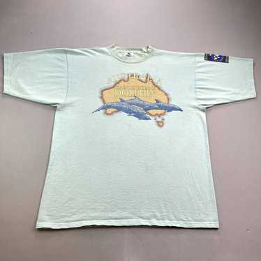 Vintage Vintage Dolphins T-Shirt XXL Green Austra… - image 1