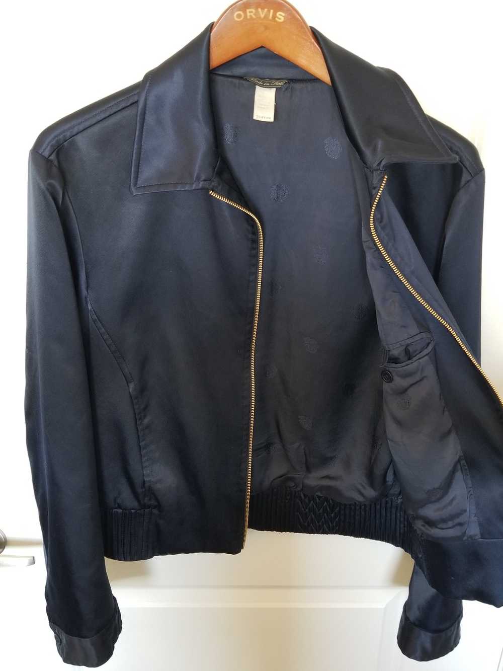 Versace Satin Cropped Jacket - image 5