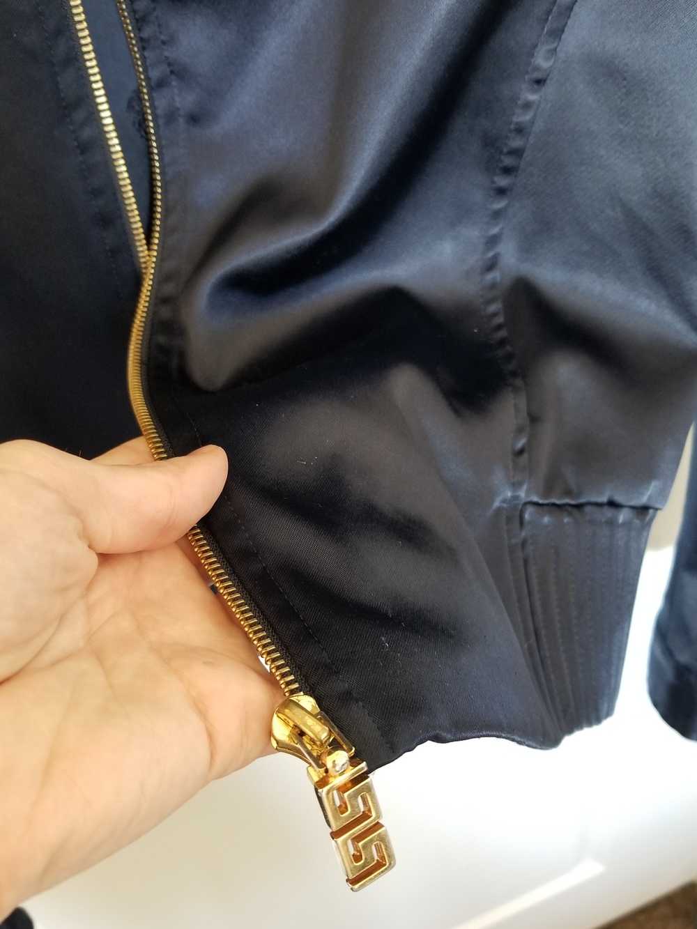 Versace Satin Cropped Jacket - image 9