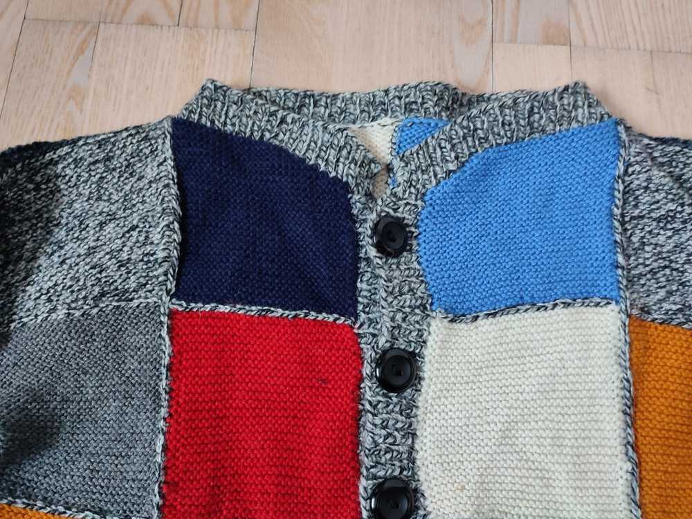 Coloured Cable Knit Sweater × Handmade × Vintage … - image 3