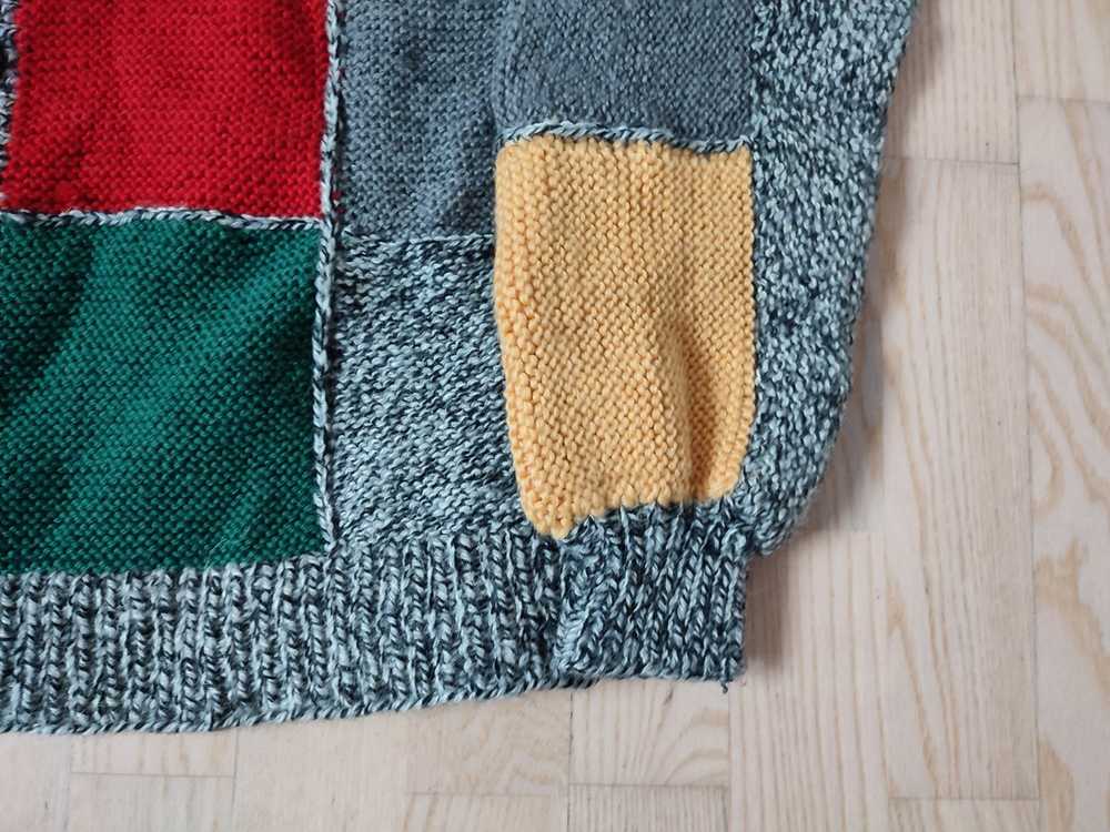 Coloured Cable Knit Sweater × Handmade × Vintage … - image 4