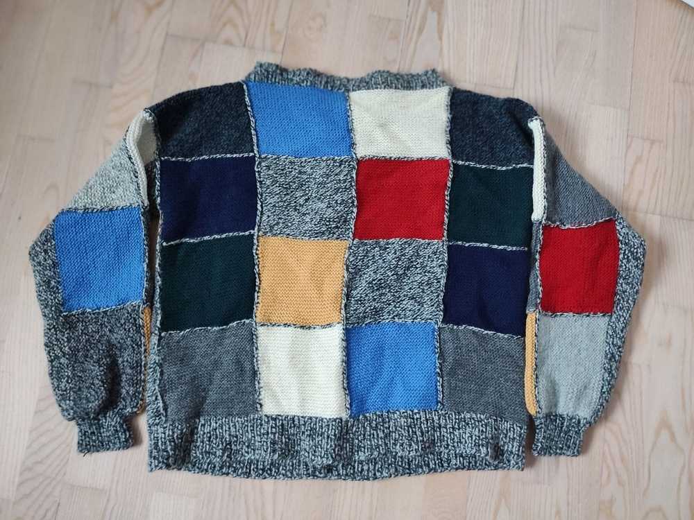 Coloured Cable Knit Sweater × Handmade × Vintage … - image 5