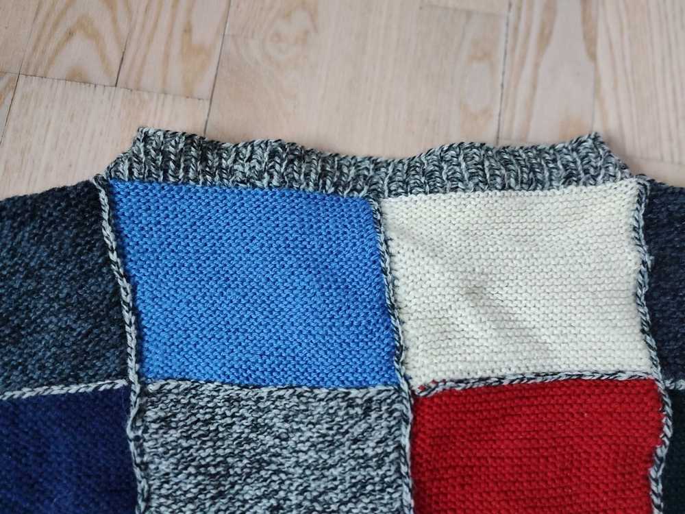 Coloured Cable Knit Sweater × Handmade × Vintage … - image 7