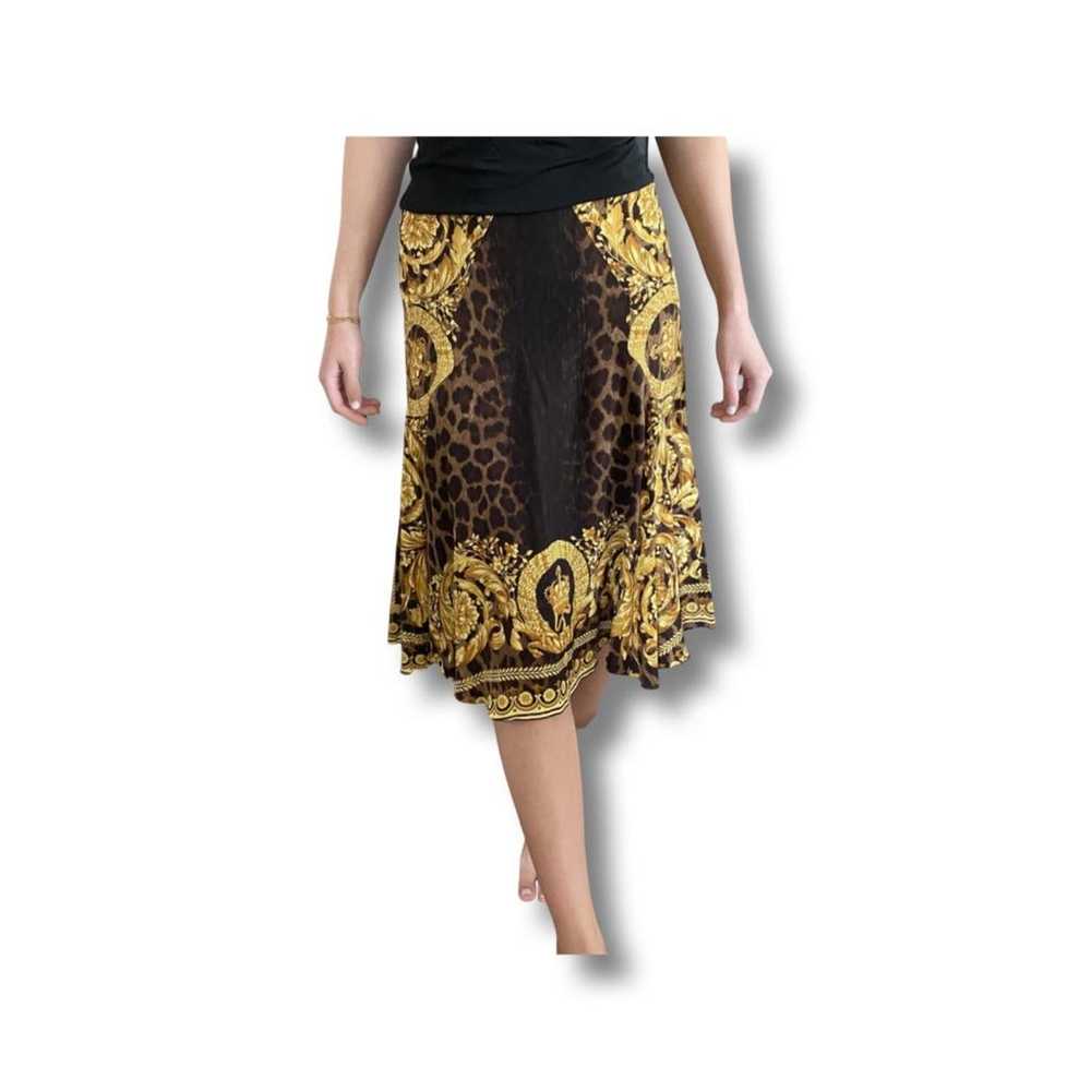 Versace Silk mid-length skirt - image 8