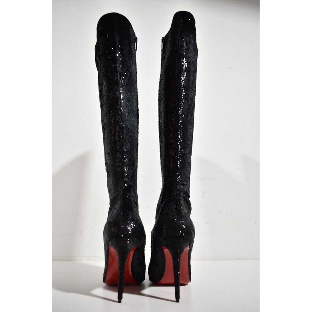 Christian Louboutin Velvet boots - image 7