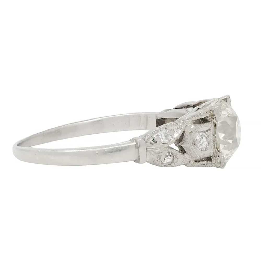 Art Deco 0.92 CTW Diamond Platinum Lotus Vintage … - image 3