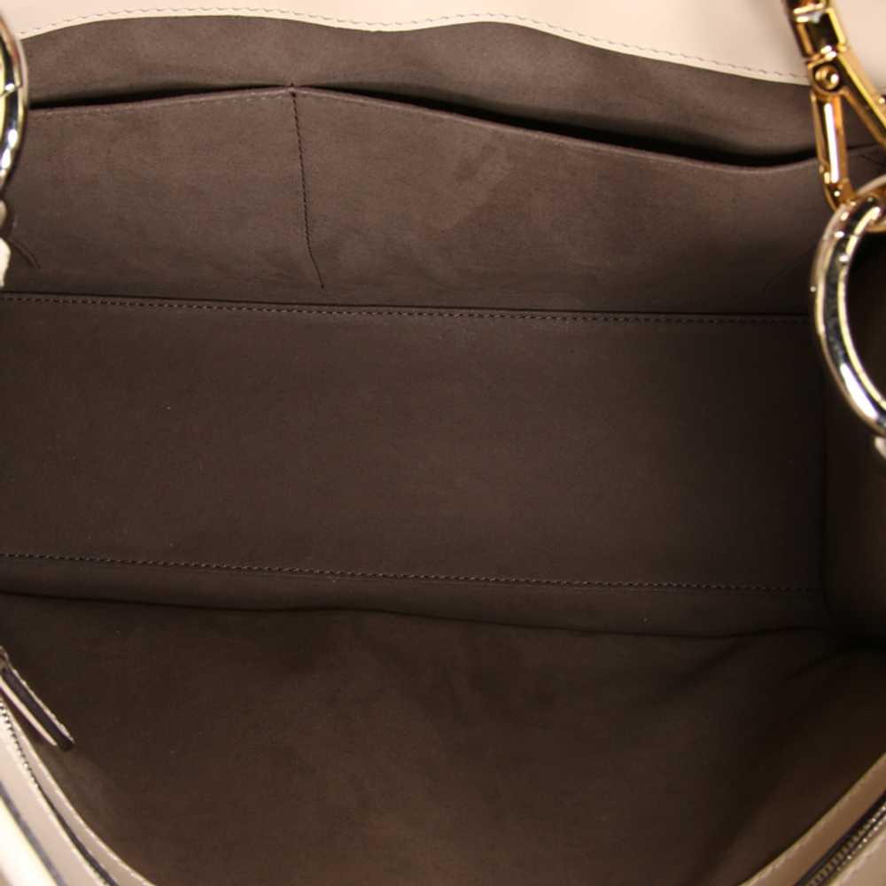 Fendi Runaway handbag in cream color, brown and r… - image 4