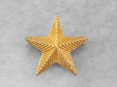 Textured Gold Star Pin - image 1