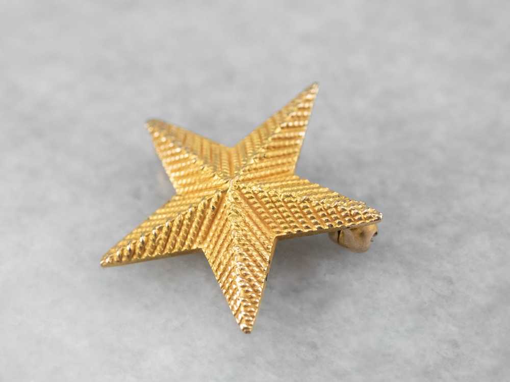 Textured Gold Star Pin - image 3