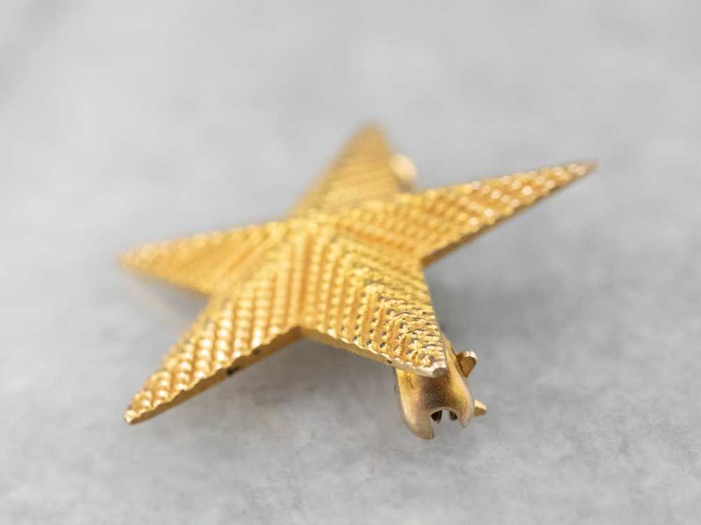 Textured Gold Star Pin - image 4