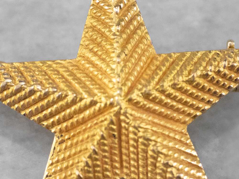 Textured Gold Star Pin - image 5
