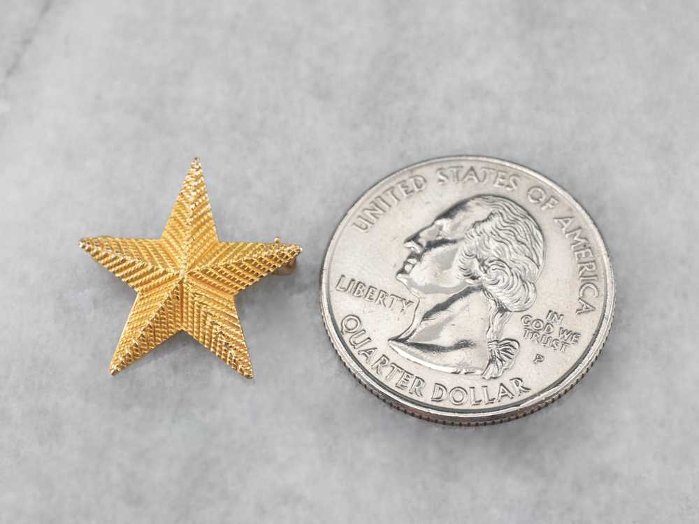 Textured Gold Star Pin - image 6
