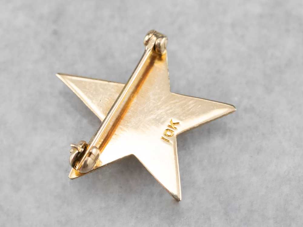 Textured Gold Star Pin - image 7