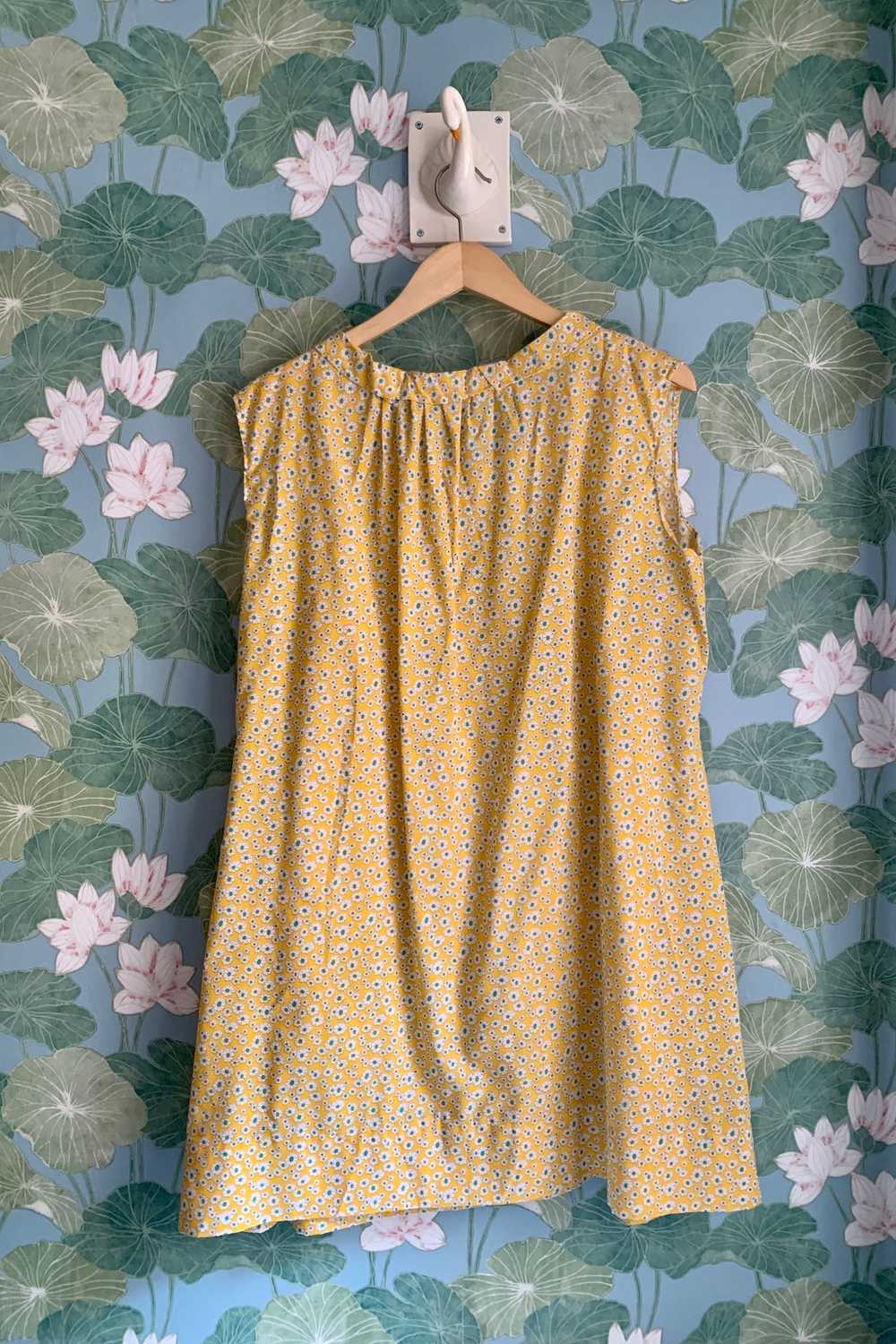 Mod Yellow Floral Dress, 1X - image 6