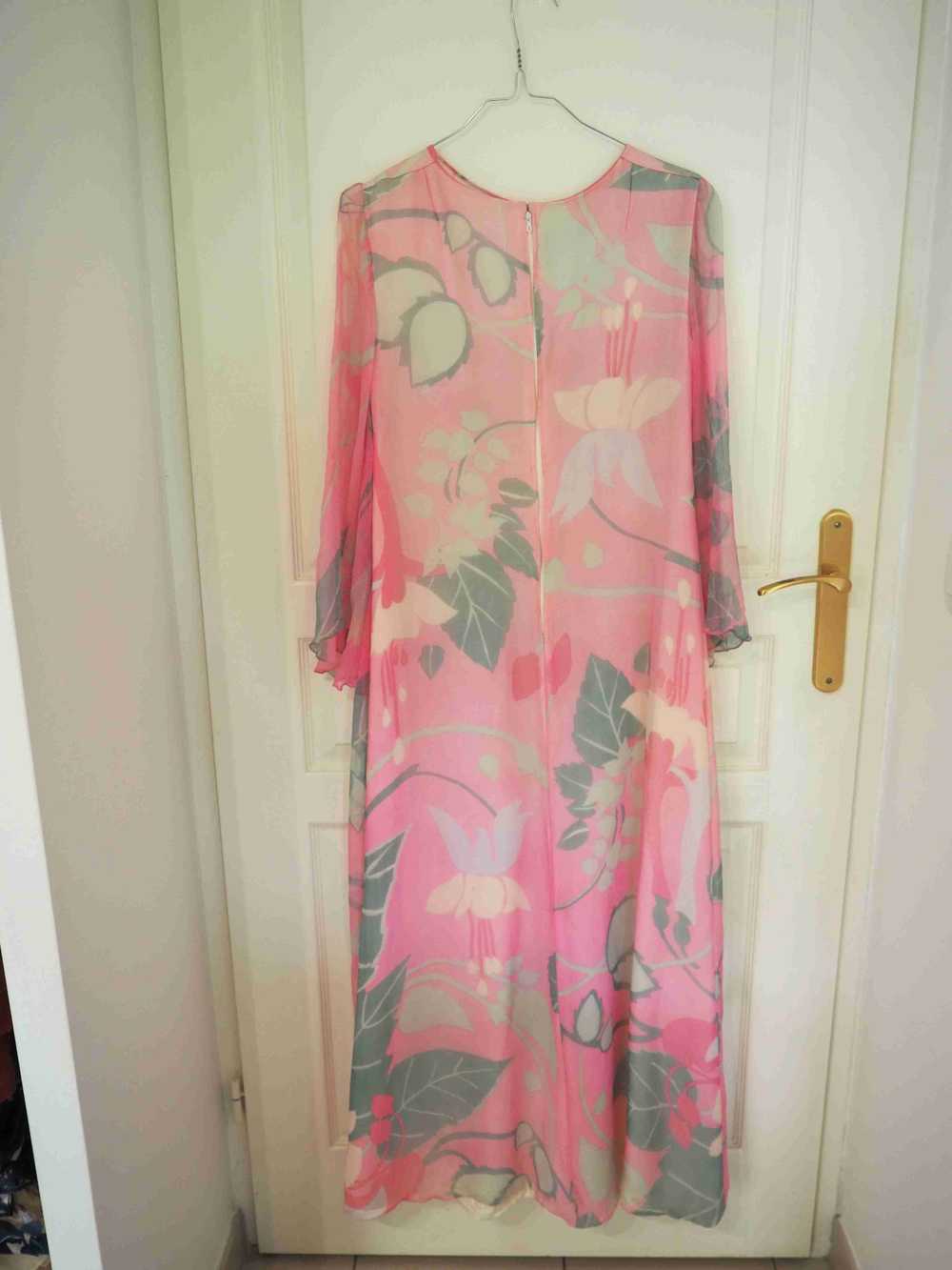 Silk dress - This superb 60's dress was sewn by h… - image 2