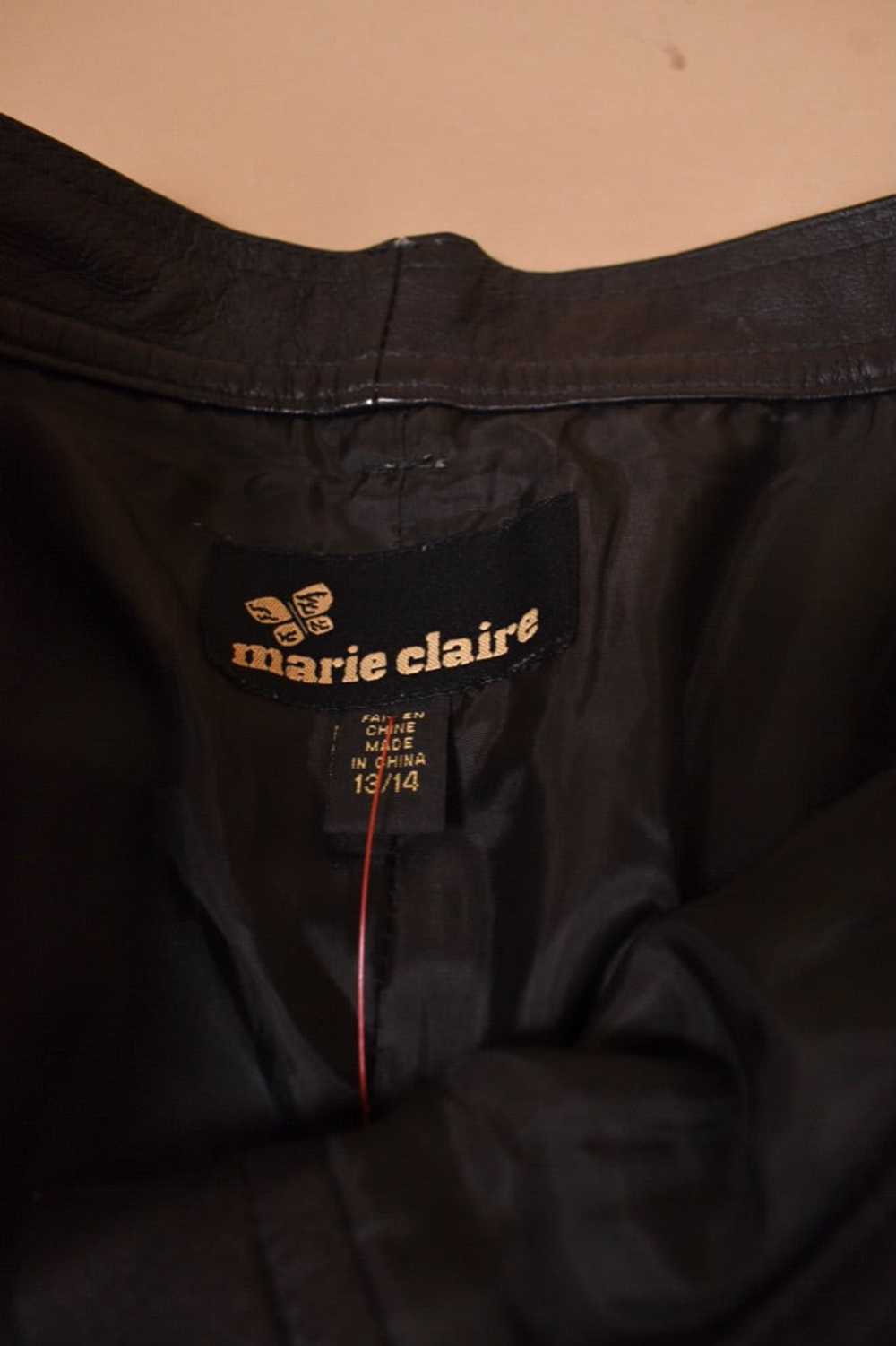 Black High Rise Leather Pants By Marie Claire, L - image 11