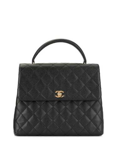 CHANEL Pre-Owned 2002 diamond quilted tote - Black