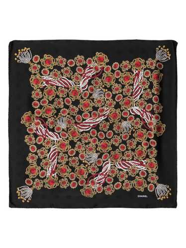 CHANEL Pre-Owned bijoux print silk scarf - Black - image 1