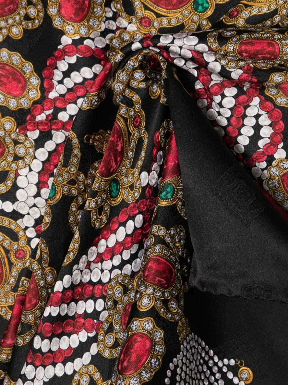 CHANEL Pre-Owned bijoux print silk scarf - Black - image 3
