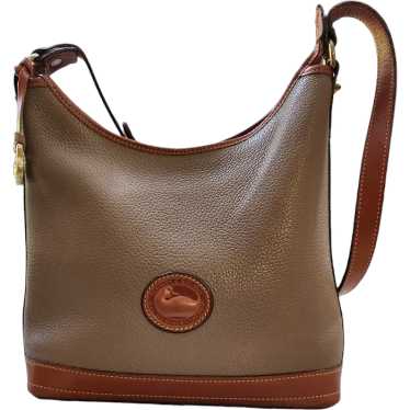 Buy the AUTHENTICATED Dooney and Bourke Dark Tan Leather Shoulder