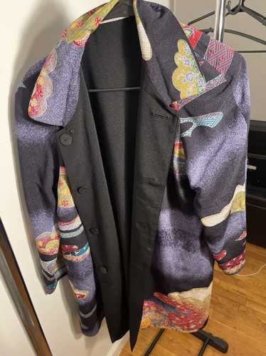 Japanese Brand Reversible Tapestry Trench Coat