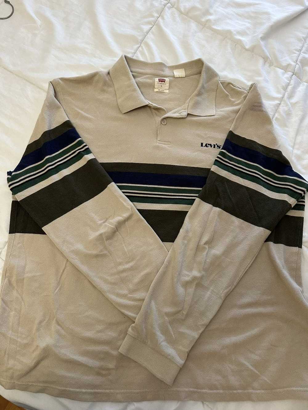 Levi's Union Rugby Polo Shirt - Men's - ASA Stripe Ocean Cavern S