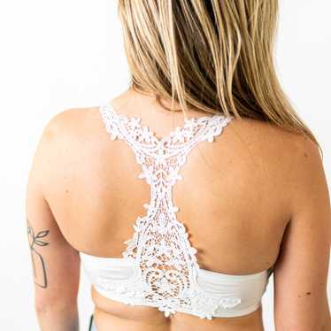 Buy White Crotchless Lace Panties With Frills Bow Ma