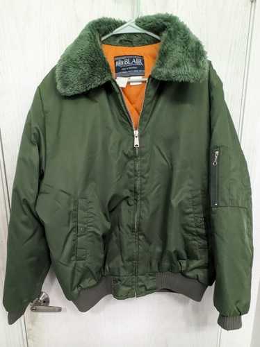 Vintage faux fur bomber jacket - image 1
