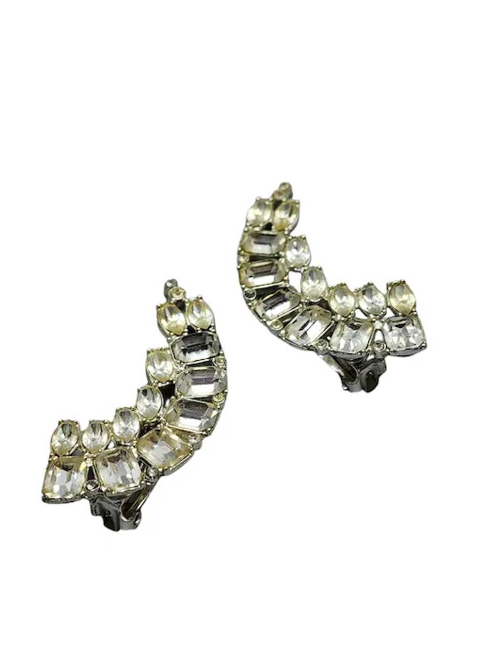 Vintage Bling Rhinestone Ears Climbing Earrings [… - image 2