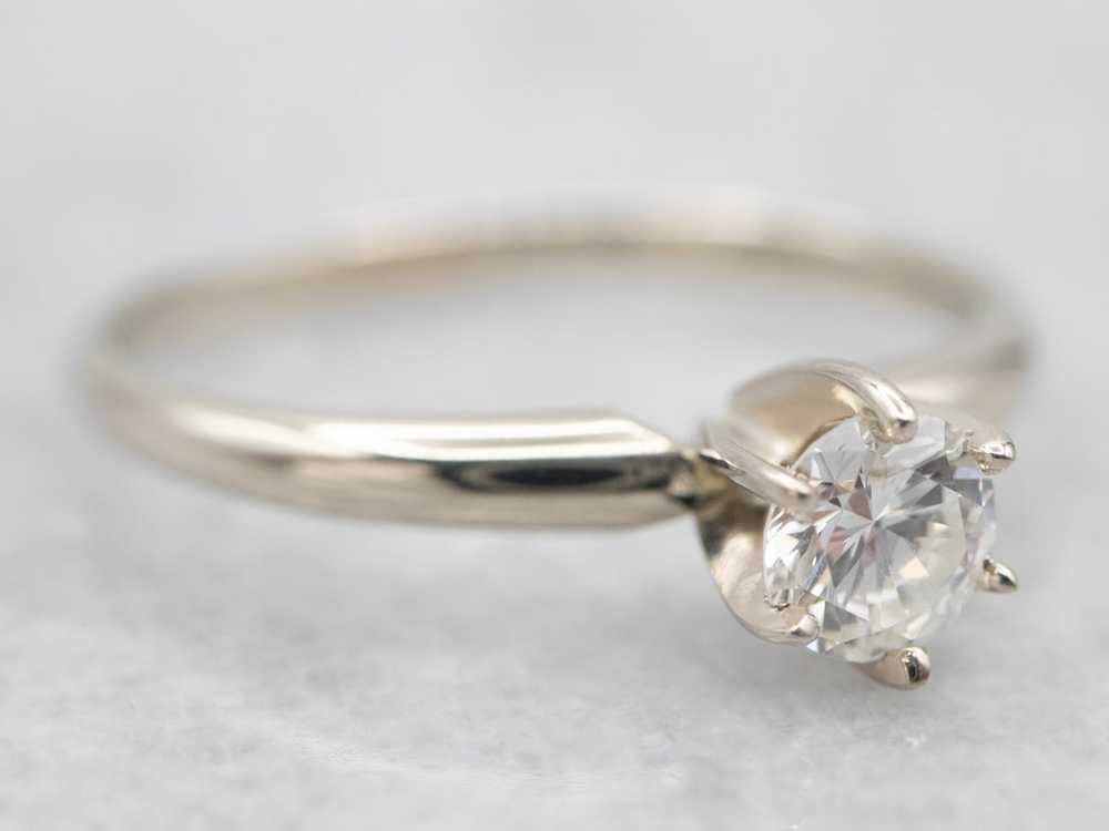 Classic Diamond Solitaire Engagement Ring - image 2