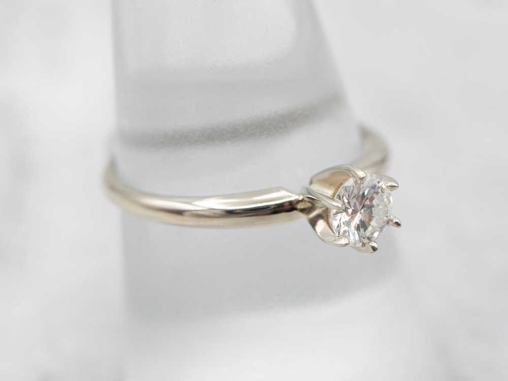 Classic Diamond Solitaire Engagement Ring - image 4