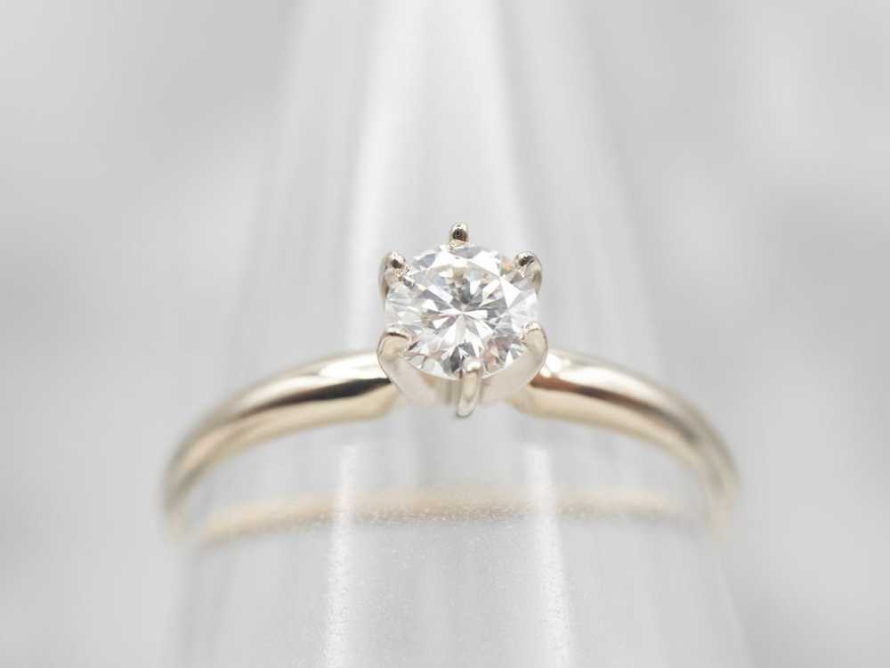 Classic Diamond Solitaire Engagement Ring - image 5