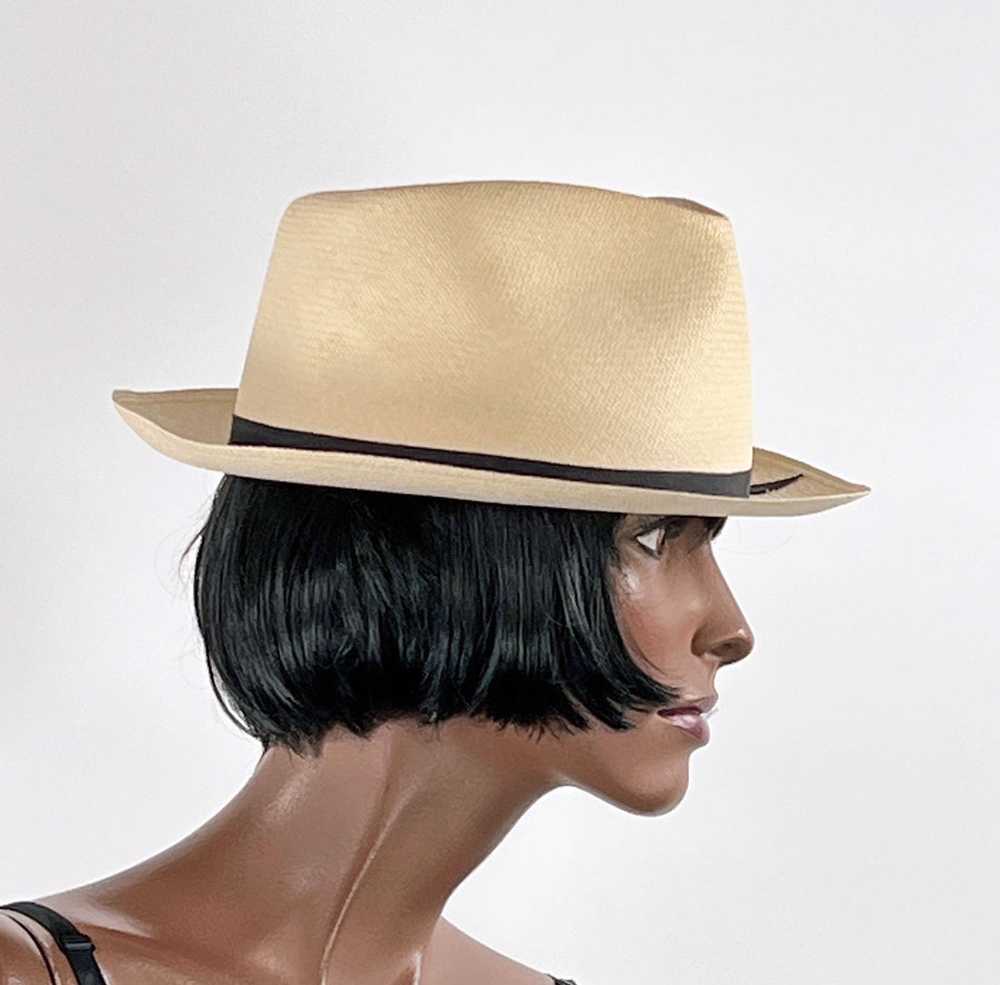 70s Vintage Classic Panama Hat M/L Men's Women's … - image 6