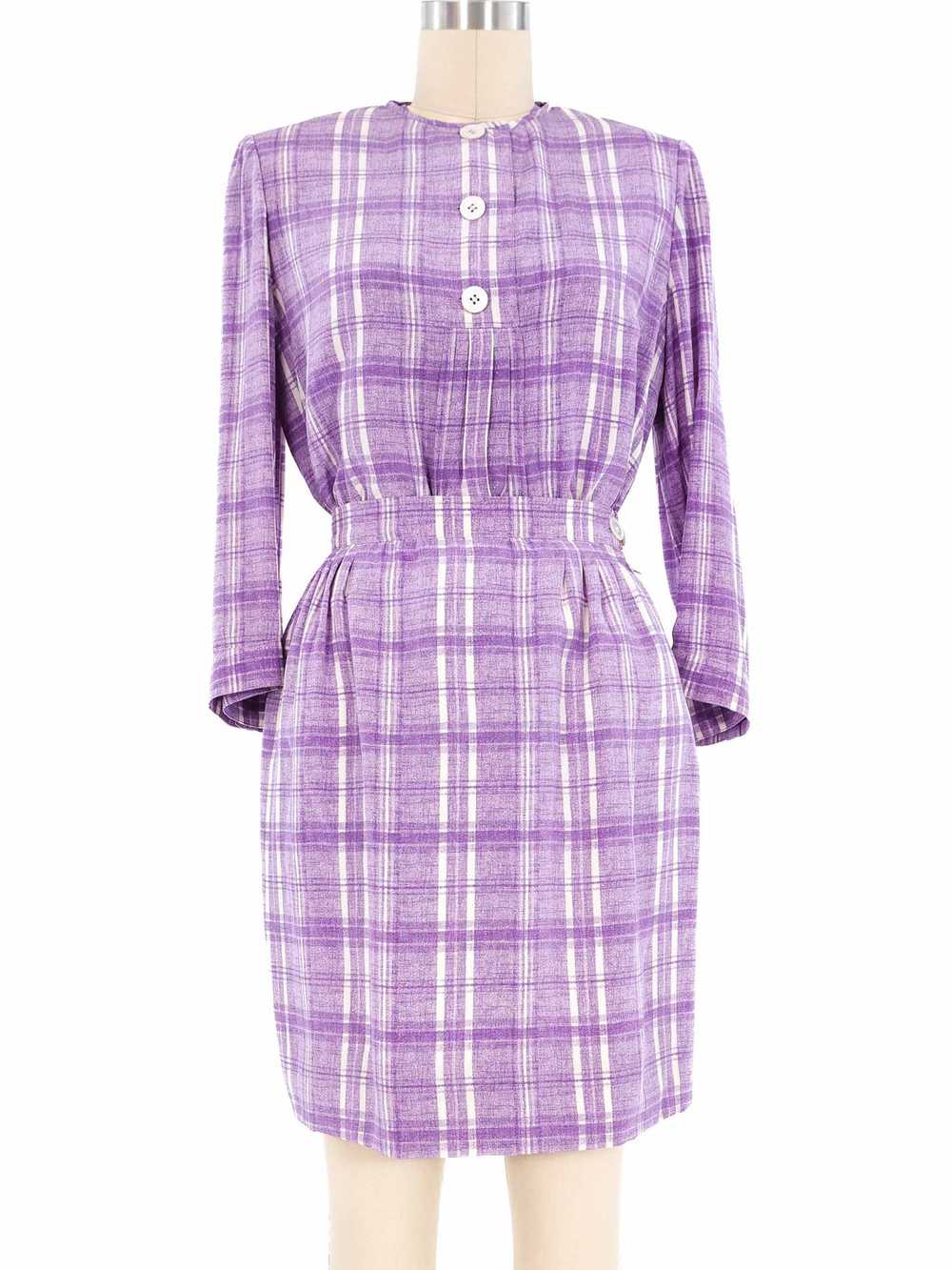 Valentino Lavender Plaid Skirt Ensemble - image 1