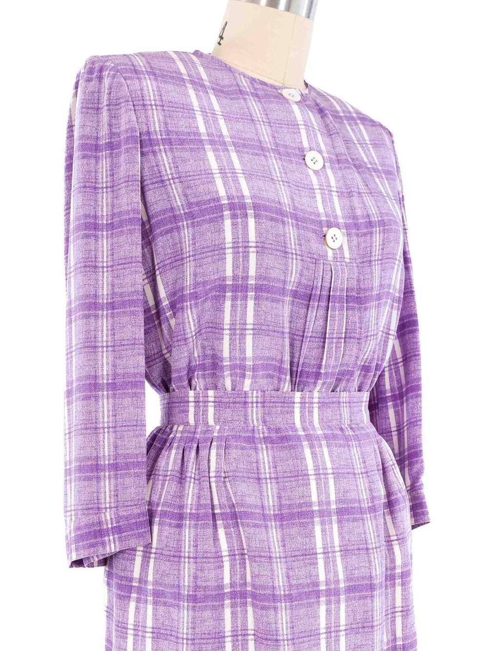 Valentino Lavender Plaid Skirt Ensemble - image 2